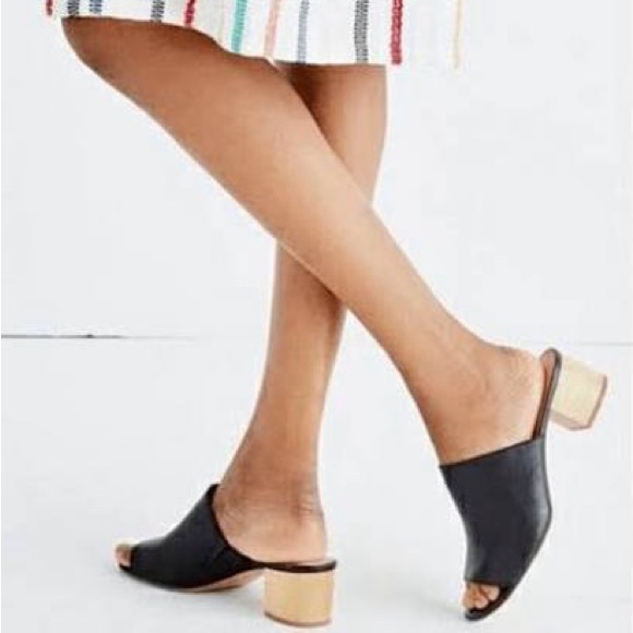 Madewell Shoes - MADEWELL Sz 11 Black Leather Mules
